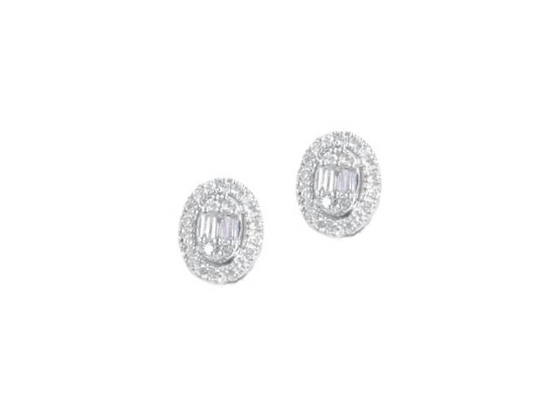 18KT WHITE GOLD STUD EARRING WITH DIAMONDS EMOZIONI GIANNI CARITA' FO1144/OB